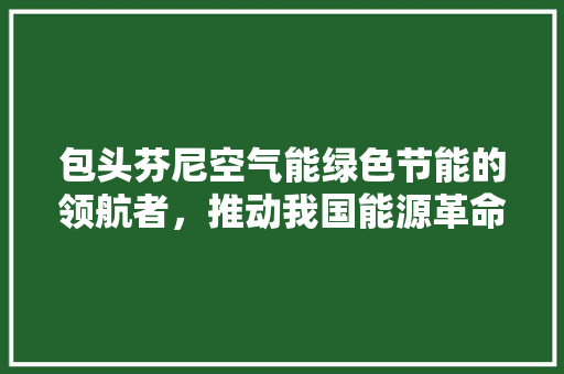 包头芬尼空气能绿色节能的领航者，推动我国能源革命新篇章 水电维修