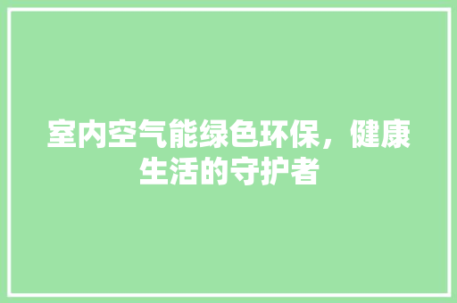 室内空气能绿色环保，健康生活的守护者 灯具安装