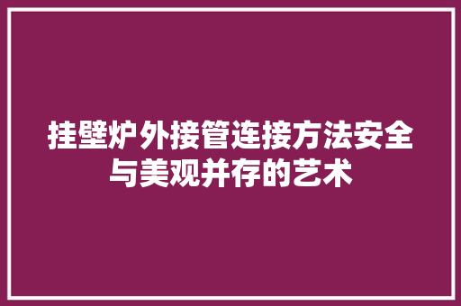 挂壁炉外接管连接方法安全与美观并存的艺术 装修设计