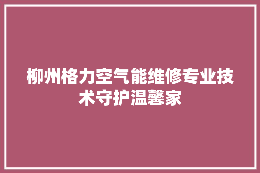 柳州格力空气能维修专业技术守护温馨家 水电维修