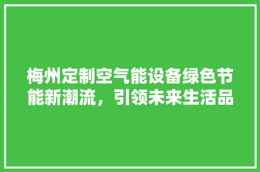 梅州定制空气能设备绿色节能新潮流，引领未来生活品质 贴膜