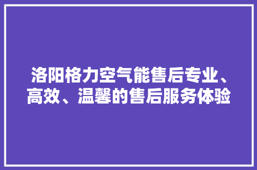 洛阳格力空气能售后专业、高效、温馨的售后服务体验 灯具安装