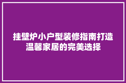 挂壁炉小户型装修指南打造温馨家居的完美选择 家居维修