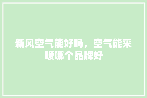 新风空气能好吗，空气能采暖哪个品牌好 家居维修