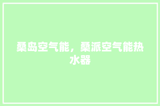 桑岛空气能，桑派空气能热水器 翻新改色