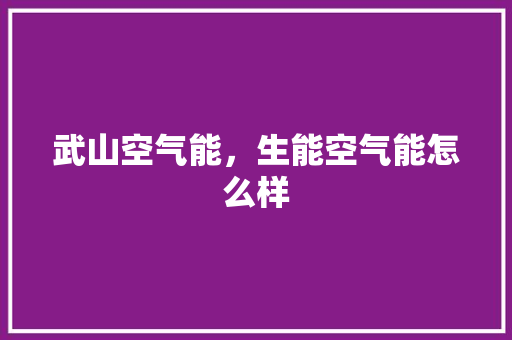 武山空气能，生能空气能怎么样 家居维修