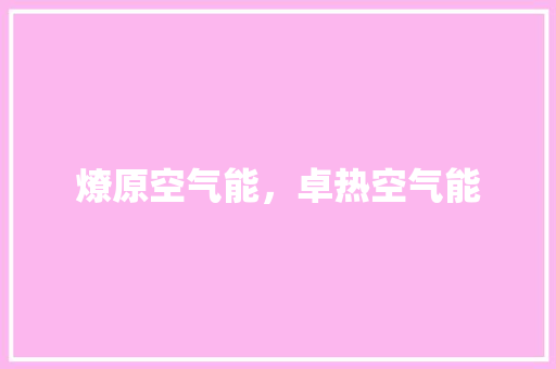 燎原空气能，卓热空气能 翻新改色