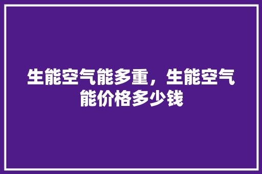 生能空气能多重，生能空气能价格多少钱 家具修理