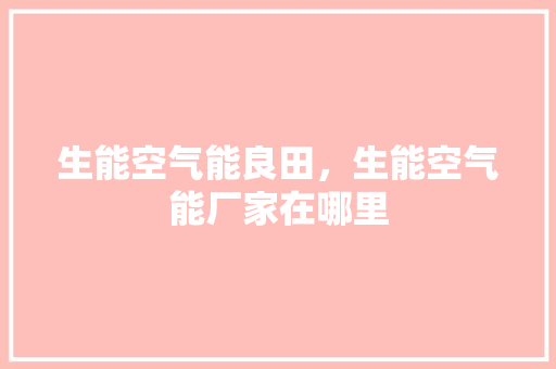 生能空气能良田，生能空气能厂家在哪里 灯具安装