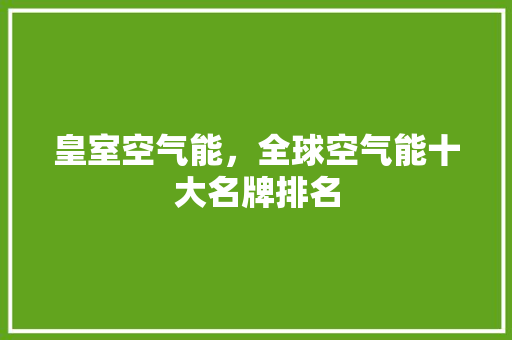 皇室空气能，全球空气能十大名牌排名 灯具安装