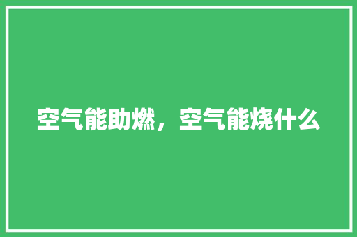 空气能助燃，空气能烧什么 局部翻新
