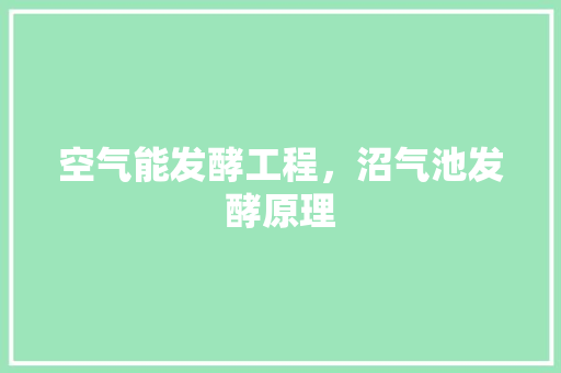 空气能发酵工程，沼气池发酵原理 龙头管件