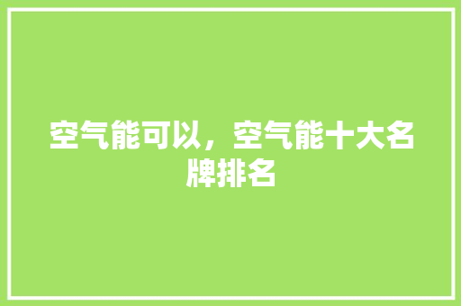 空气能可以，空气能十大名牌排名 灯具安装