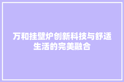 万和挂壁炉创新科技与舒适生活的完美融合 冰箱