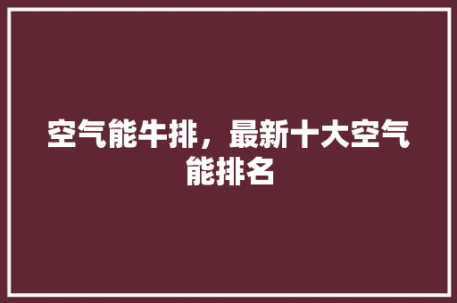 空气能牛排，最新十大空气能排名 局部翻新