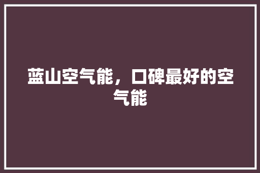 蓝山空气能，口碑最好的空气能 家电维护