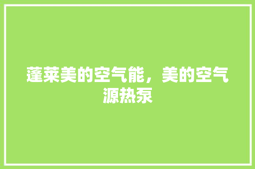 蓬莱美的空气能，美的空气源热泵 洗衣机