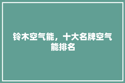 铃木空气能，十大名牌空气能排名 贴膜