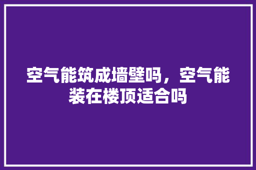 空气能筑成墙壁吗，空气能装在楼顶适合吗 装修设计