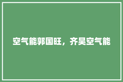 空气能郭国旺，齐昊空气能 翻新改色