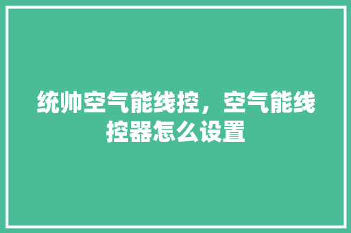 统帅空气能线控，空气能线控器怎么设置 旧房改造