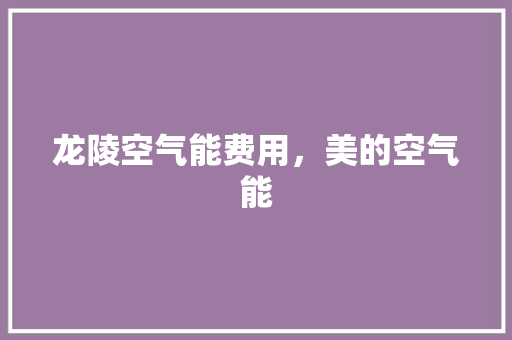 龙陵空气能费用，美的空气能 水电维修