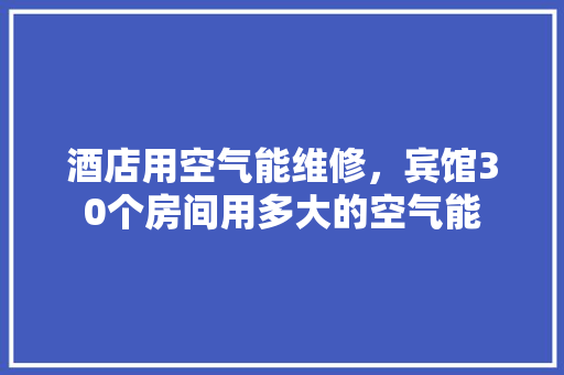 酒店用空气能维修，宾馆30个房间用多大的空气能 清洁保养