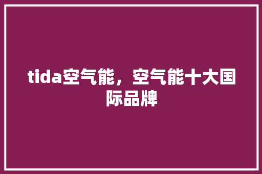 tida空气能，空气能十大国际品牌 水电维修