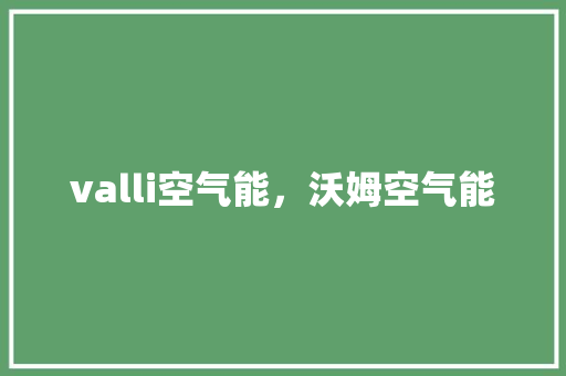 valli空气能，沃姆空气能 装修设计