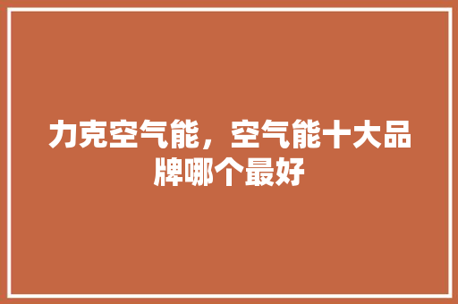 力克空气能，空气能十大品牌哪个最好 热水器