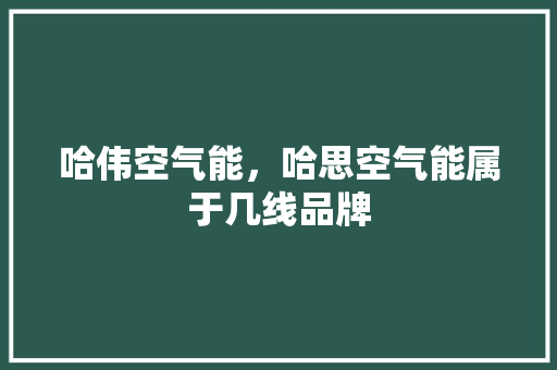 哈伟空气能，哈思空气能属于几线品牌 旧房改造