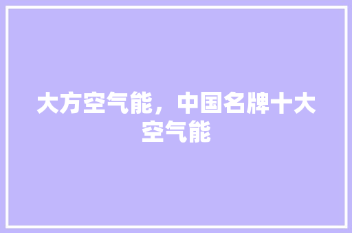大方空气能，中国名牌十大空气能 灯具安装