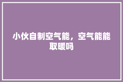 小伙自制空气能，空气能能取暖吗 家电维护