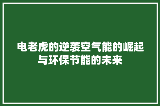 电老虎的逆袭空气能的崛起与环保节能的未来 旧房改造
