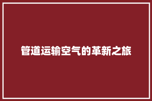 管道运输空气的革新之旅 灯具安装