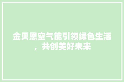 金贝恩空气能引领绿色生活，共创美好未来 局部翻新