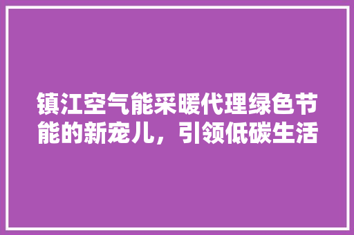 镇江空气能采暖代理绿色节能的新宠儿，引领低碳生活新潮流 旧房改造