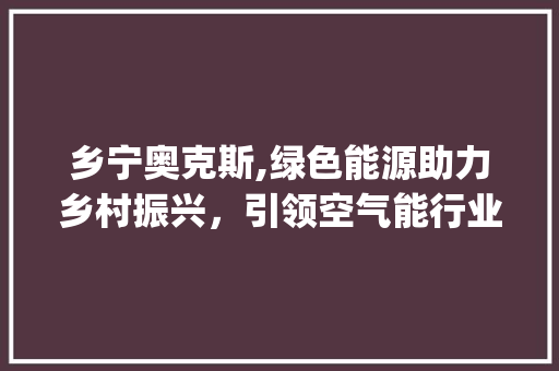 乡宁奥克斯,绿色能源助力乡村振兴，引领空气能行业发展新风尚_乡宁奥克斯空气能 乡宁奥克斯,绿色能源助力乡村振兴，引领空气能行业发展新风尚_乡宁奥克斯空气能 空调