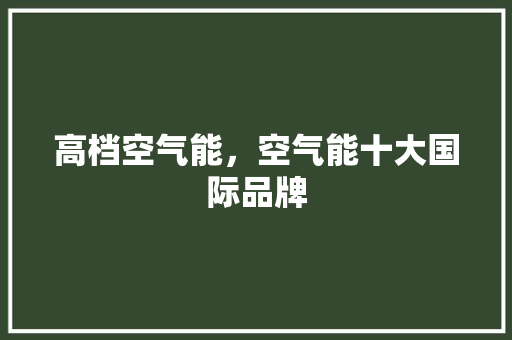 高档空气能，空气能十大国际品牌 水电维修