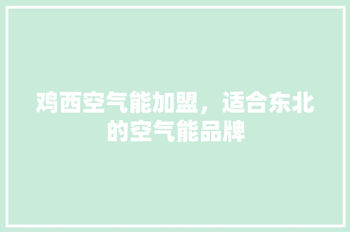 鸡西空气能加盟，适合东北的空气能品牌 翻新改色