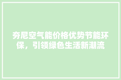 夯尼空气能价格优势节能环保，引领绿色生活新潮流 洗衣机