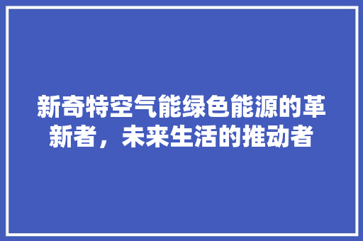 新奇特空气能绿色能源的革新者，未来生活的推动者 热水器
