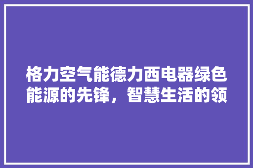 格力空气能德力西电器绿色能源的先锋，智慧生活的领航者 贴膜