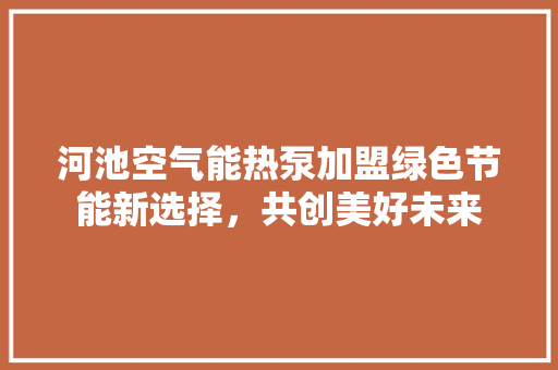 河池空气能热泵加盟绿色节能新选择，共创美好未来 热水器