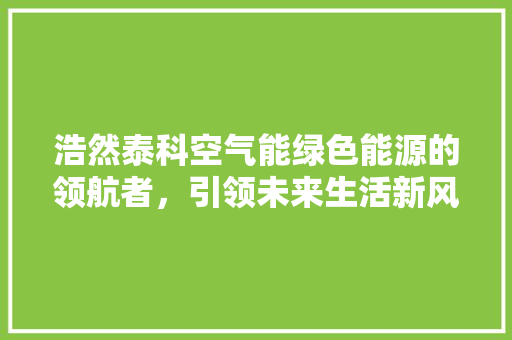 浩然泰科空气能绿色能源的领航者，引领未来生活新风尚 贴膜