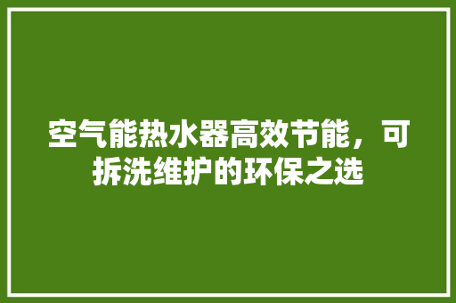 空气能热水器高效节能，可拆洗维护的环保之选 空调