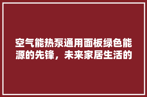 空气能热泵通用面板绿色能源的先锋，未来家居生活的守护者 洗衣机
