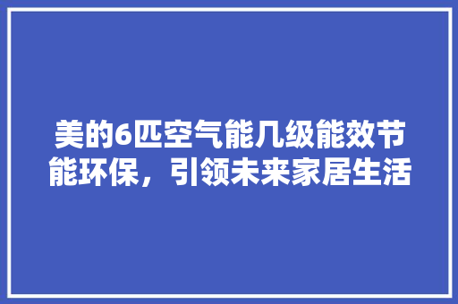 美的6匹空气能几级能效节能环保，引领未来家居生活 热水器