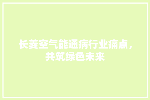 长菱空气能通病行业痛点，共筑绿色未来 局部翻新