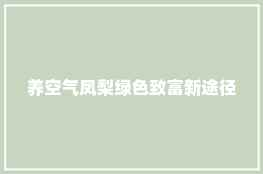 养空气凤梨绿色致富新途径 热水器
